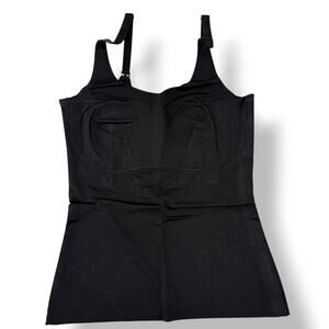 Ruby Ribbon Second Skin Camisole Top Sz 32 Shapewear Solid Black Adjustable Cami